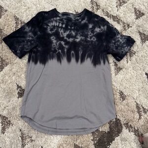 Express Black and Gray Tie-Dye Tee
